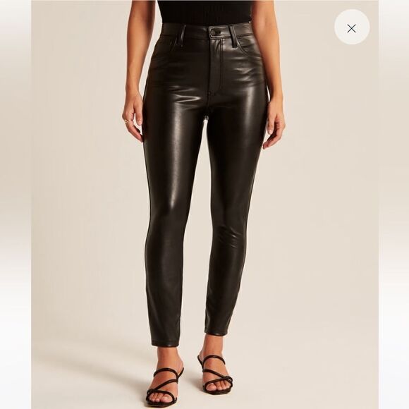 A & F Curve Love Vegan Leather Skinny Pant - Picture 3 of 16